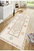 Etnik Desen Yolluk, Bej Renk Yolluk, İskandinav Desen Yolluk, Koridor Halısı, Uzun Halı, Kaymaz Halı - 5