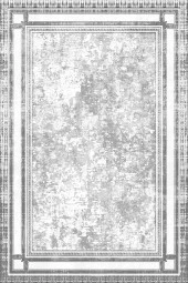 Gri Renk Koridor Halısı, Çerçeveli Yolluk, ,Dekoratif Yolluk, Koridor Halısı, Uzun Halı, Antre Halı - 3