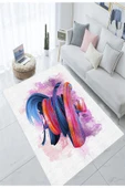 Pastel Renk Halı, Dekoratif Salon Halısı, Yolluk, Uzun Halı, Kaymaz Halı, Yıkanabilir Halı, - 4