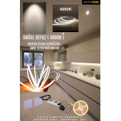 Mutfak Tezgah Üstü Için Ince Cob Şerit Led 12v Adaptör Tak Çalıştır Anahtarlı ( 4000k) - 1