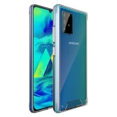 Samsung Galaxy A91 (S10 Lite) Kılıf Şeffaf Sararmaz Gard Silikon - 1
