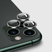 Apple iPhone 11 Pro Max Kamera Lens Koruyucu Çerçeveli Koruyucu CL-02 - 12