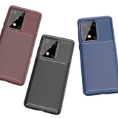Samsung Galaxy S20 Ultra Kılıf Karbon Silikon Case - 10