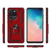 Samsung Galaxy S20 Ultra Kılıf Yüzüklü Zırh Tank Vega - 9