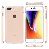 Apple iPhone 8 Plus Kılıf Full Şeffaf Sararmaz Kapak - 6