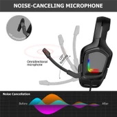 RGB Işıklı Oyuncu Kulaklığı Kulaküstü Onikuma K20 RGB 3.5mm - 4