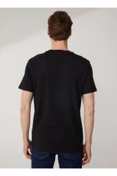 O Yaka Düz Siyah Erkek T-shirt Ts1014000281 thumbnail 5