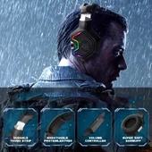 RGB Işıklı Oyuncu Kulaklığı Kulaküstü Onikuma K10 Pro RGB 3.5mm - 4