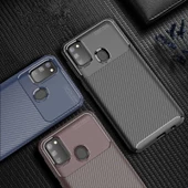 Samsung Galaxy M21 Kılıf Karbon Silikon Case - 5
