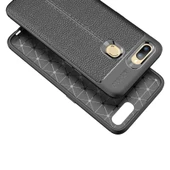 Oppo A12 Kılıf Deri Tarzı Niss Silikon Case - 4