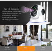 Kablosuz HD Bebek Ev Ofis Güvenlik Sensörlü Harekete Duyarlı Gece Görüşlü İç / Dış Mekan Kamera - 3