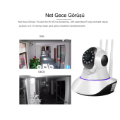 Kablosuz HD Bebek Ev Ofis Güvenlik Sensörlü Harekete Duyarlı Gece Görüşlü İç / Dış Mekan Kamera - 5