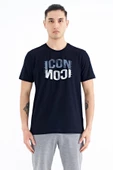 TOMMY LİFE Lacivert Yazı Baskılı O Yaka Standart Kalıp Erkek T-Shirt - 88174 - 2