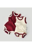 Bebek 2 Parça Kolsuz Body, %95 Organik Pamuk - %5 Elastan, Bebek ve Yenidoğan Serisi - CSYR4101 - 1