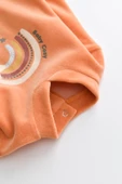 Bebek Star Kadife Ayaklı Tulum, %80 Organik Pamuk & %20 Polyester, Bebek ve Yenidoğan Serisi - CSYK6003 - 3