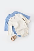 Bebek 2 Parça Uzun Kollu Body, %100 Organik Pamuk, Bebek ve Yenidoğan Serisi - CSY3024 - 1
