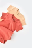 Bebek 2 Parça Kısa Kol Body, %100 Organik Pamuk, Bebek ve Yenidoğan Serisi - CSY3023 - 2