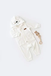 Kapşonlu Kadife Pantolon & Ceket Takım CSYK6014 - 1