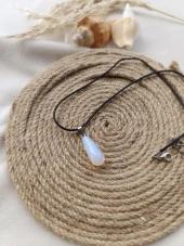 Kolye Gerdanlık Çakra Doğal ay Taş Kadın kız takı aksesuar hediye - 1