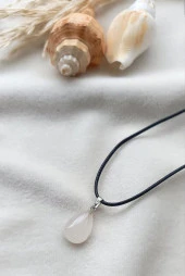 Kolye Gerdanlık Çakra Doğal ay Taş Kadın kız takı aksesuar hediye - 3