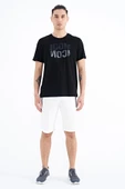 TOMMY LİFE Siyah Yazı Baskılı O Yaka Standart Kalıp Erkek T-Shirt - 88174 - 1