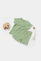 Bebek Şort ve Tişört Takımı, %50 Modal Kumaş - %50 Organik Pamuk, Bebek ve Yenidoğan Serisi - CSYM11705 - 2