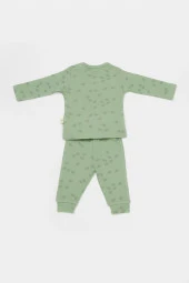 Bebek 3’lü Takım (Pantolon, Uzun Kol T-shirt, Şapka), %50 Modal Kumaş - %50 Organik Pamuk, Bebek ve Yenidoğan Serisi - CSYM25503 - 4