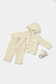 Bebek Kapüşonlu Ceket ve Pantolon Takım, %100 Pamuk, Bebek ve Yenidoğan Serisi - CSYM7033 - 1
