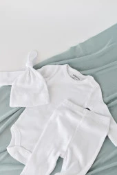 Bebek Pantolon & Uzun Kollu Body & Şapka Takımı, Bebek ve Yenidoğan Serisi - CSYM22511 thumbnail 3