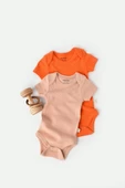 Bebek 2 Adet Kısa Kollu Body, %50 Modal Kumaş - %50 Organik Pamuk, Bebek ve Yenidoğan Serisi - CSYM11214 - 1