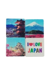Japonya Temalı Dörtlü Taş Magnet thumbnail 3