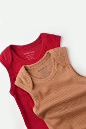 Bebek 2 Parça Kolsuz Body, %50 Modal Kumaş - %50 Organik Pamuk, Bebek ve Yenidoğan Serisi - CSYM11111 - 3