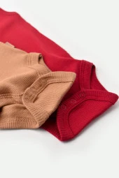 Bebek 2 Parça Kolsuz Body, %50 Modal Kumaş - %50 Organik Pamuk, Bebek ve Yenidoğan Serisi - CSYM11111 - 6