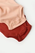 Bebek 2 Adet Kısa Kollu Body, %50 Modal Kumaş - %50 Organik Pamuk, Bebek ve Yenidoğan Serisi - CSYM11213 - 5