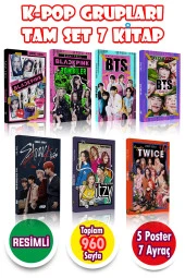 En Güzel K-POP Grupları Seti - 7 Kitap - BlackPink - Bts - İtzy - Stray Kids - Twice - 1