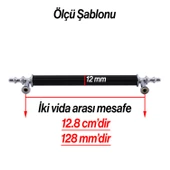 Erciyes Kulp Mobilya Mutfak Dolabı Çekmece Dolap Kulpları Kapak Kulpu Kulbu Siyah 128 mm Metal thumbnail 6