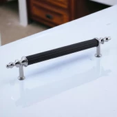 Erciyes Kulp Mobilya Mutfak Dolabı Çekmece Dolap Kulpları Kapak Kulpu Kulbu Siyah 96 mm Metal - 5