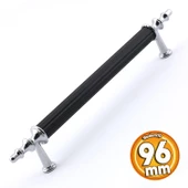 Erciyes Kulp Mobilya Mutfak Dolabı Çekmece Dolap Kulpları Kapak Kulpu Kulbu Siyah 96 mm Metal - 1