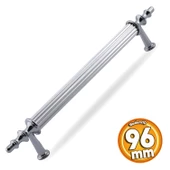 Erciyes Kulp Mobilya Mutfak Dolabı Çekmece Dolap Kulpları Kapak Kulpu Kulbu Krom Renk 96 mm Metal - 1