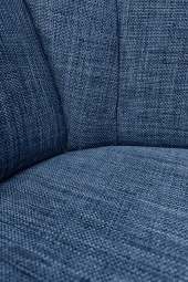 Nemeron Kollu Berjer Keten Silinebilir Leke Tutmaz Kumaş Çay Seti Cafe Otel Tekli Koltuk - Lacivert thumbnail 4