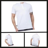 Uyguna-Yakala  Beyaz (600303) Alpinist Stratus Erkek Polo T-shirt-TSH.431 - 1