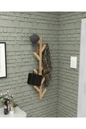Wooden Women World Duvara Monte Ahşap Elbise Askısı Portmanto Askılık Dekoratif Askı Askılık Natural Elbise Askısı - 1