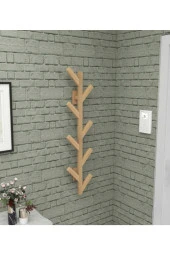 Wooden Women World Duvara Monte Ahşap Elbise Askısı Portmanto Askılık Dekoratif Askı Askılık Natural Elbise Askısı - 2