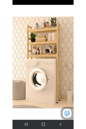 Wooden Women World Banyo Çamaşır Makinesi Üst Dolap Toplayıcı Düzenleyici - 3