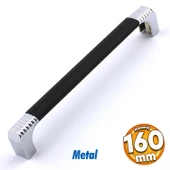 Side Kulp Mobilya Mutfak Dolabı Çekmece Dolap Kulpları Kapak Kulpu Kulbu Siyah 160 mm Metal - 1