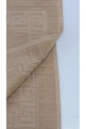 %100 Pamuk Ayak Havlusu Ayak İzli 50x70 250 Gr 20/2 Rıng Kahverengi (1 Adet) - 2