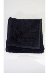 %100 Pamuk Baş Havlusu 50x90 200 Gr Siyah (1 Adet) thumbnail 3