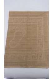 %100 Pamuk Ayak Havlusu Ayak İzli 50x70 250 Gr 20/2 Rıng Kahverengi (1 Adet) - 3