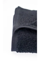 %100 Pamuk Baş Havlusu 50x90 200 Gr Siyah (1 Adet) thumbnail 2