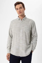 Köşeli Manşet Regular Kalıp Düz Gömlek thumbnail 1